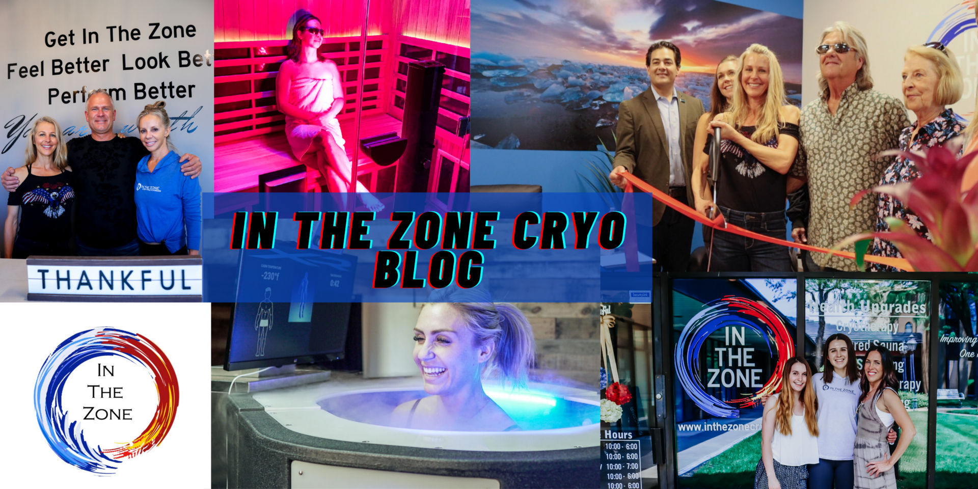 In the Zone Cryo Blog Photo Collage
